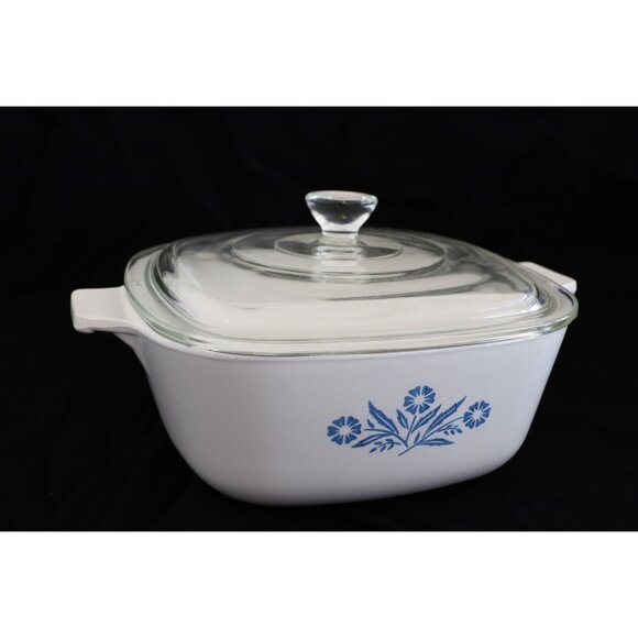 Vintage Corning Ware Blue Cornflower Casserole Dish 1/2 P-1